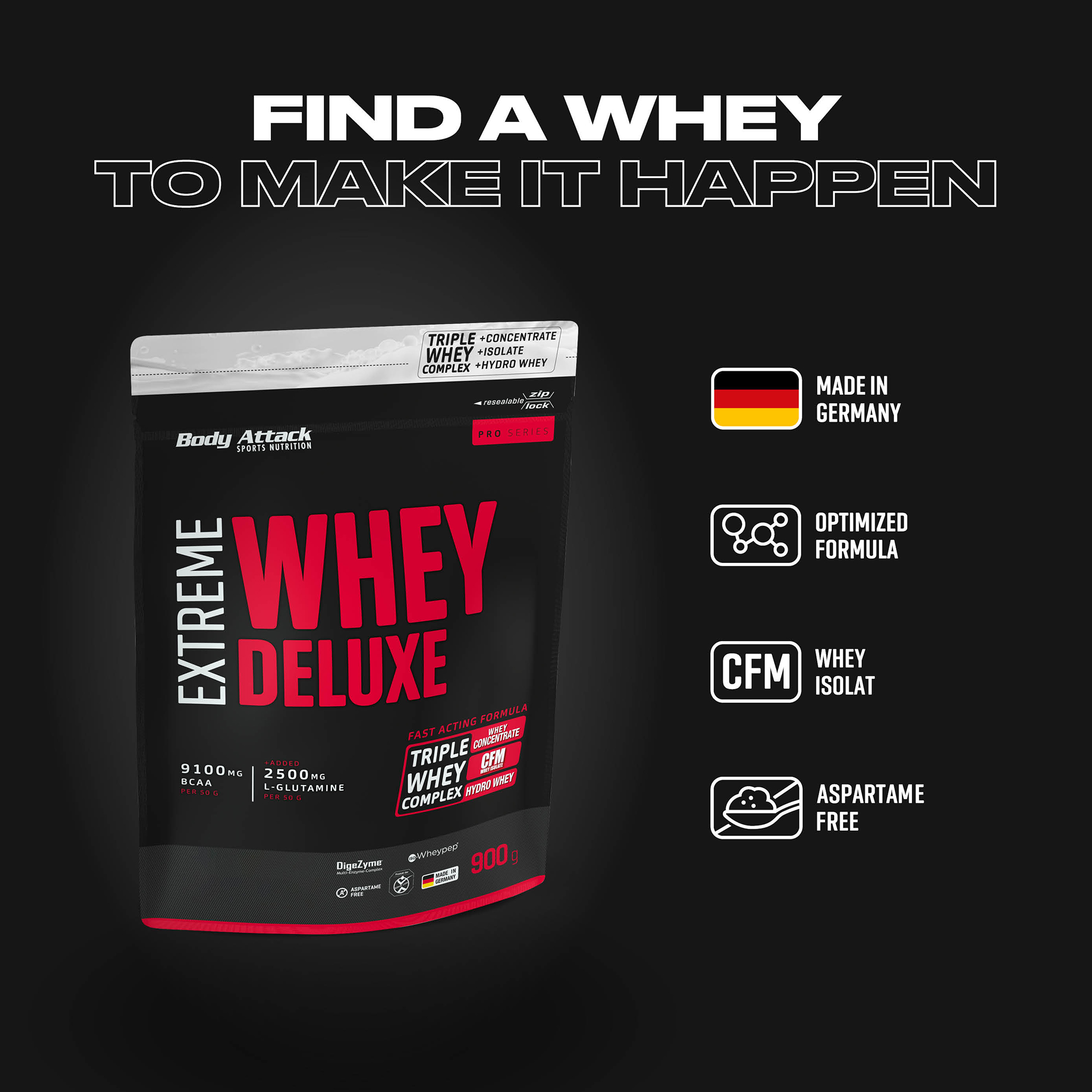 Extreme Whey Deluxe Infobanner