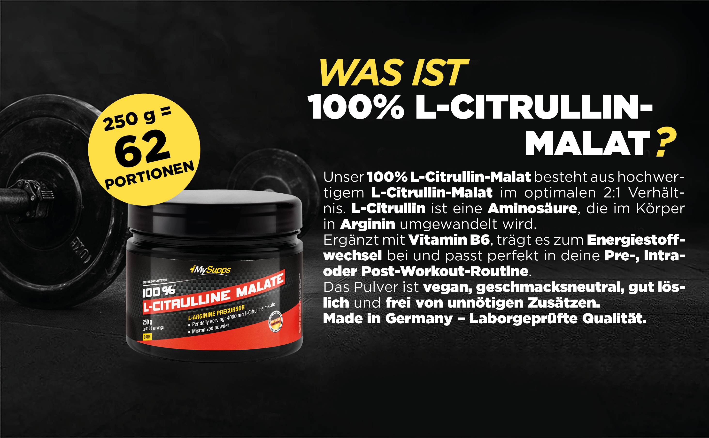 100 % L Citrulline Malate